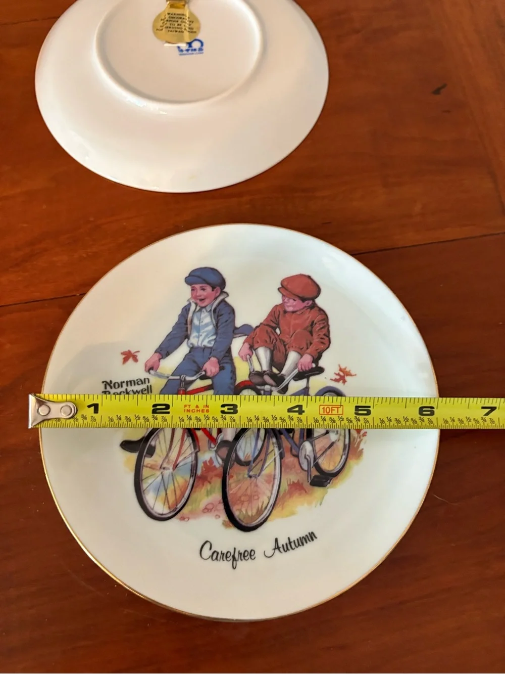 Norman Rockwell Four Seasons Collector Plates Set of 4 Vintage Taiwan